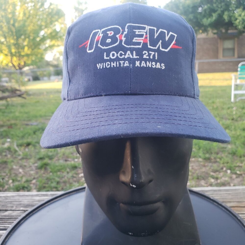 Vintage‎ IBEW Local 271 Wichita KS Blue Hat Cap Strapback Frank Doolittle Co